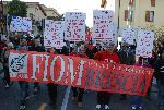 Manifestazione Fiom davanti alla Palazzoli